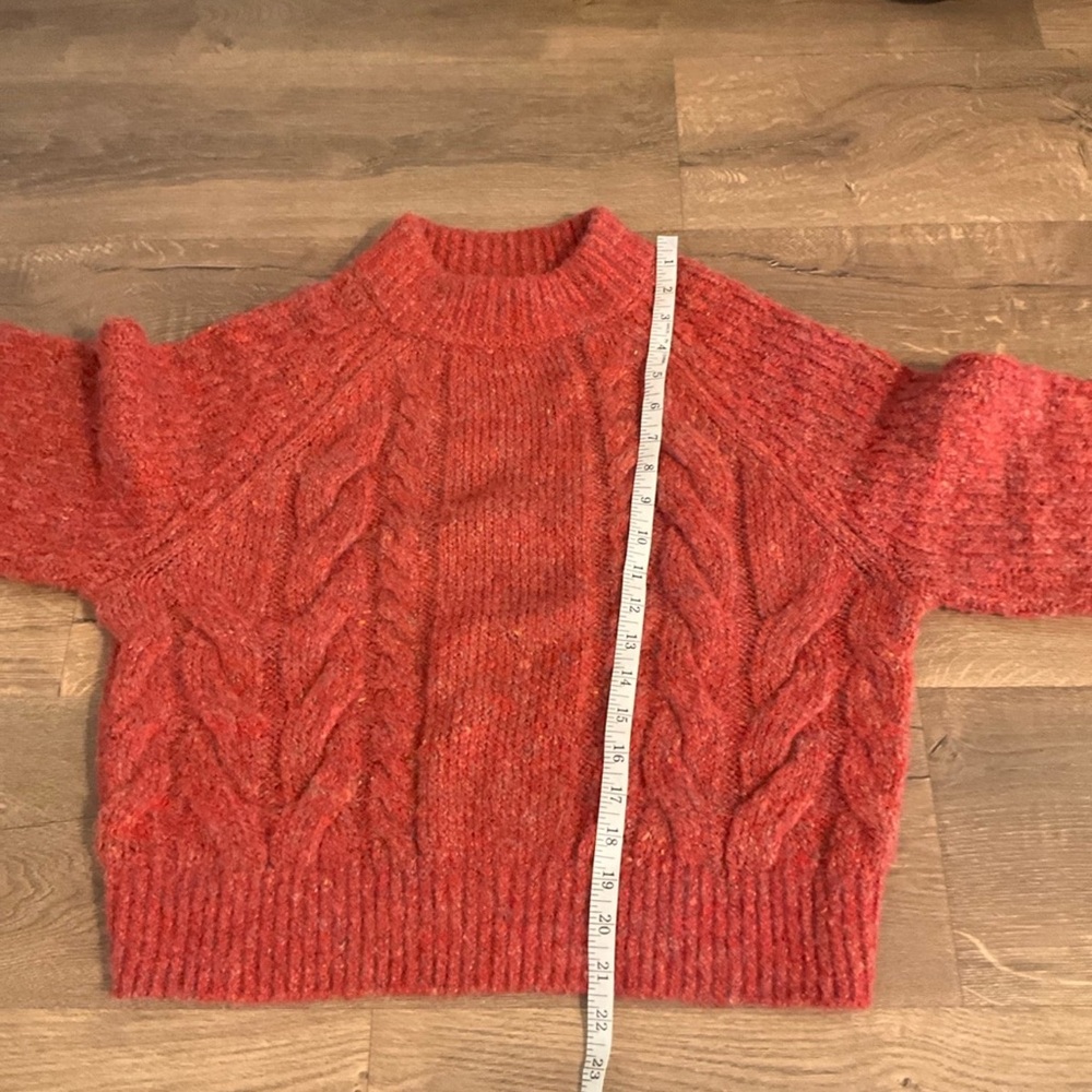 Universal Thread orange cable knit mock neck swea… - image 6